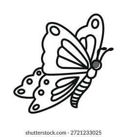 Ícone de borboleta em design de moda plana
