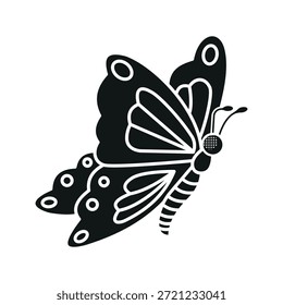 Ícone de borboleta em design de moda plana