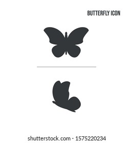 Butterfly icon in two angles.