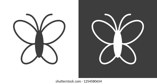 butterfly icon vector