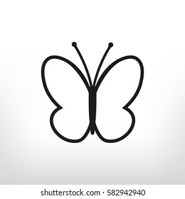 butterfly icon, vector