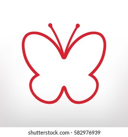 butterfly icon, vector
