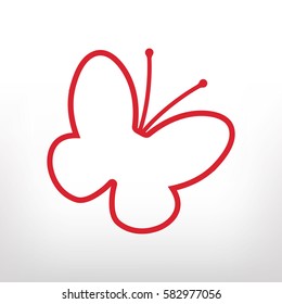 butterfly icon, vector