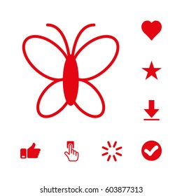 butterfly icon vector