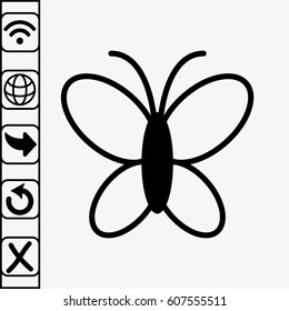 butterfly icon vector