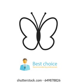 Butterfly Icon, Vector