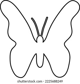 Butterfly icon vector art illustration on white background