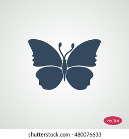 butterfly icon, vector best flat icon EPS 