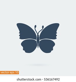 butterfly icon, vector best flat icon EPS 