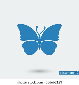 butterfly icon, vector best flat icon EPS 