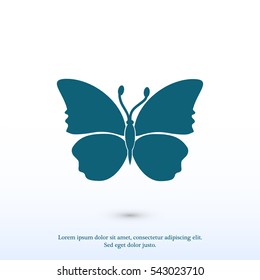 butterfly icon, vector best flat icon EPS 