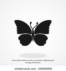 butterfly icon, vector best flat icon EPS 
