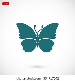 butterfly icon, vector best flat icon EPS 