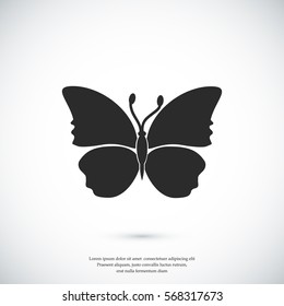butterfly icon, vector best flat icon EPS 