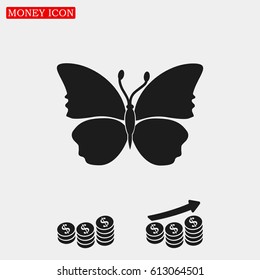 butterfly icon, vector best flat icon EPS 