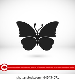 butterfly icon, vector best flat icon EPS 