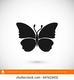 butterfly icon, vector best flat icon EPS 