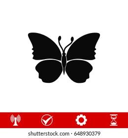 butterfly icon, vector best flat icon EPS 