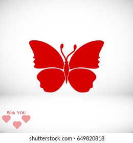 butterfly icon, vector best flat icon EPS 