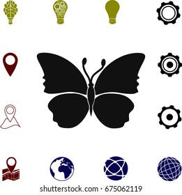 butterfly icon, vector best flat icon EPS 