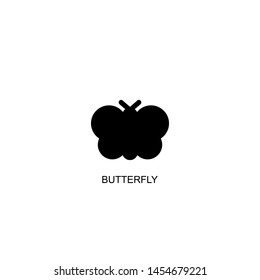 butterfly icon vector black design