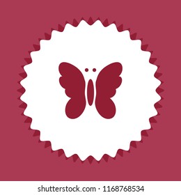 Butterfly icon, vector design element