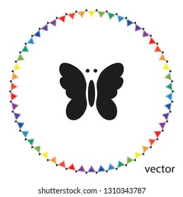 Butterfly icon, vector design element