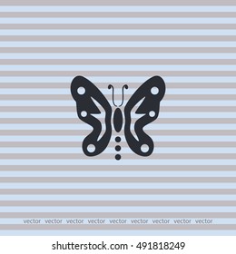 Butterfly icon, vector design element