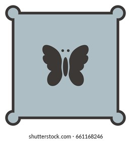 Butterfly icon, vector design element