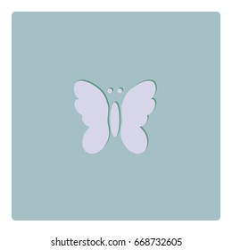 Butterfly icon, vector design element