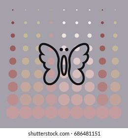 Butterfly icon, vector design element