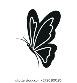 Plantilla de diseño de Vector de icono de mariposa