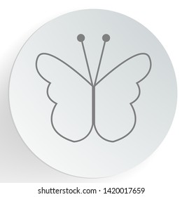 Butterfly icon vector. graphic design for logo templates.