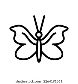 Butterfly icon vector illustration design template. Editable stroke on white background..eps