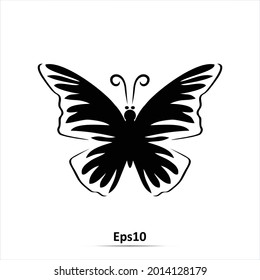 Butterfly icon. Vector illustration. Eps10