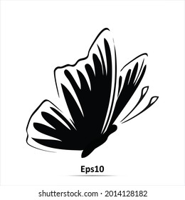 Icono de mariposa. Ilustración vectorial. Eps10