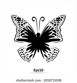 Icono de mariposa. Ilustración vectorial. Eps10