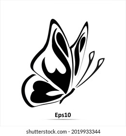 Icono de mariposa. Ilustración vectorial. Eps10