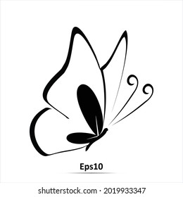 Icono de mariposa. Ilustración vectorial. Eps10