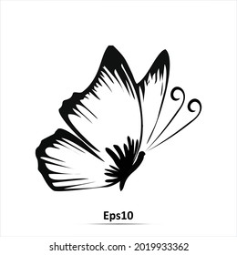 Butterfly icon. Vector illustration. Eps10