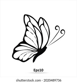 Butterfly icon. Vector illustration. Eps10