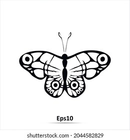 Butterfly icon. Vector illustration. Eps10