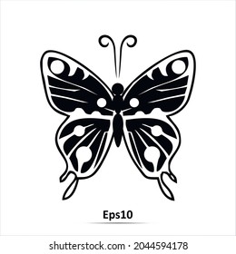 Butterfly icon. Vector illustration. Eps10