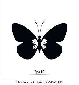 Butterfly icon. Vector illustration. Eps10