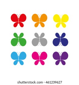 Butterfly icon vector illustration eps10.
