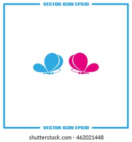 Butterfly icon vector illustration eps10.