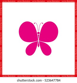 butterfly icon vector illustration eps10. Isolated badge for website or app - stock infographics
