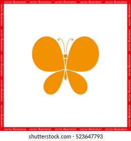 butterfly icon vector illustration eps10. Isolated badge for website or app - stock infographics