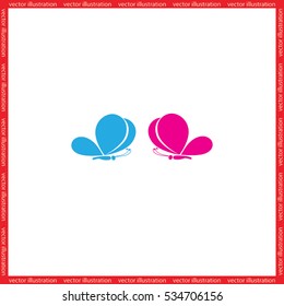 butterfly icon icon vector illustration eps10.