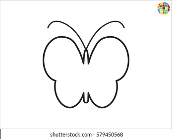 Butterfly icon, vector illustration eps10